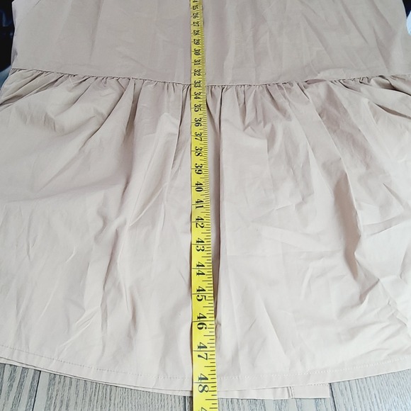 Masai Copenhagen Nydilla Dress 2XL Beige Cotton Tiered Midi Buttoned Shirt Dress - Picture 12 of 12